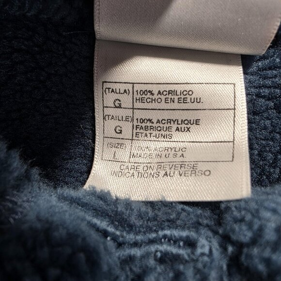 Vintage Disney Winnie the Pooh Sherpa Jacket Womens Large Blue Made USA 90s - Picture 5 of 10